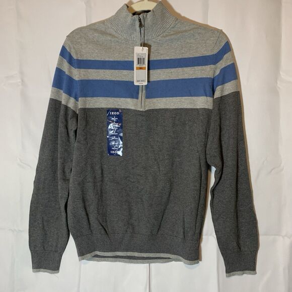 NEWwithTAGS - IZOD FIELDHOUSE SWEATER HIGHNECK,1/4 Zip MENS SIZE: Small - Picture 1 of 5